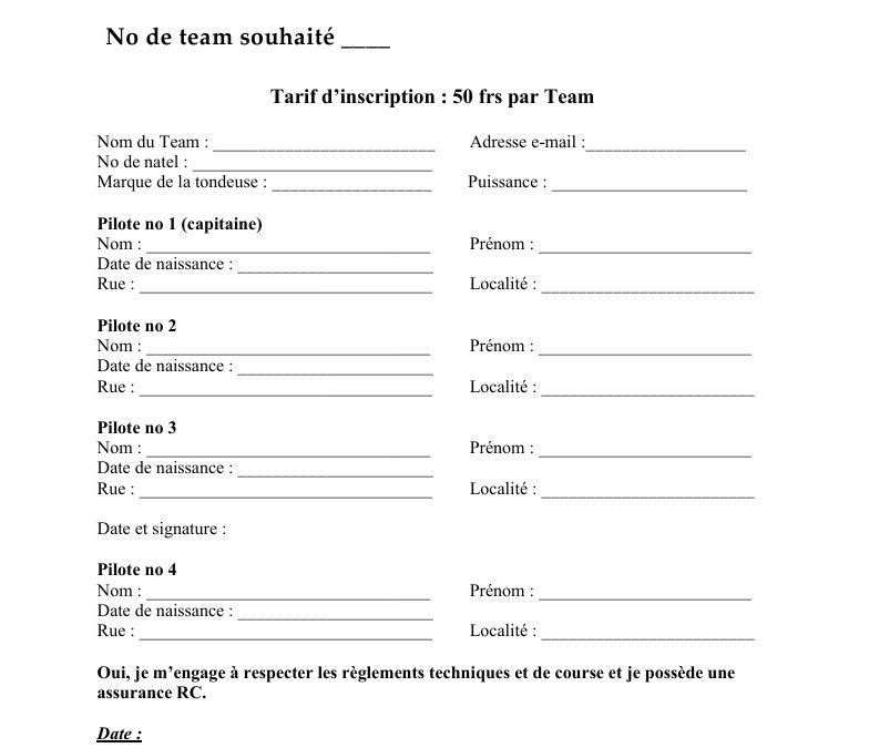 Les inscriptions sont ouvertes
